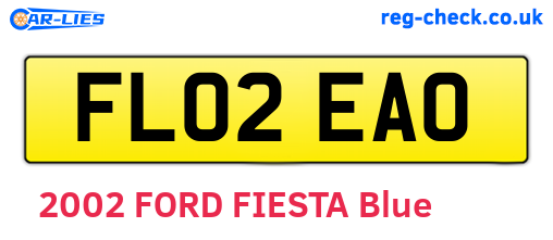 FL02EAO are the vehicle registration plates.