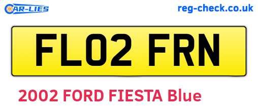 FL02FRN are the vehicle registration plates.