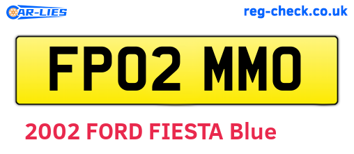 FP02MMO are the vehicle registration plates.