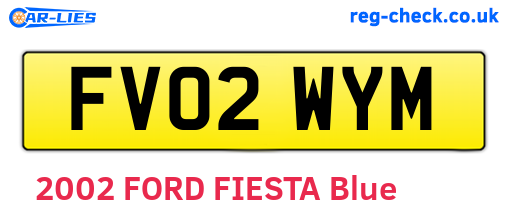 FV02WYM are the vehicle registration plates.
