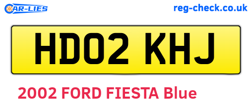HD02KHJ are the vehicle registration plates.