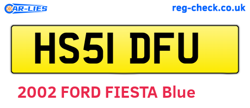 HS51DFU are the vehicle registration plates.