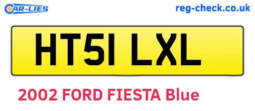 HT51LXL are the vehicle registration plates.