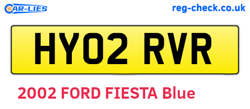 HY02RVR are the vehicle registration plates.