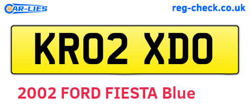 KR02XDO are the vehicle registration plates.