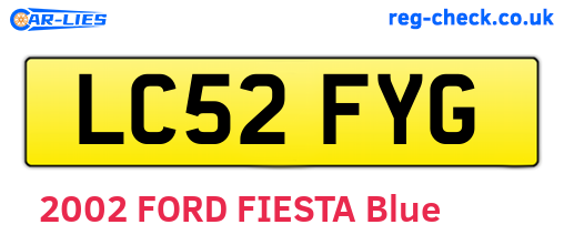 LC52FYG are the vehicle registration plates.