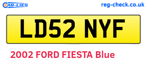 LD52NYF are the vehicle registration plates.