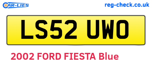 LS52UWO are the vehicle registration plates.