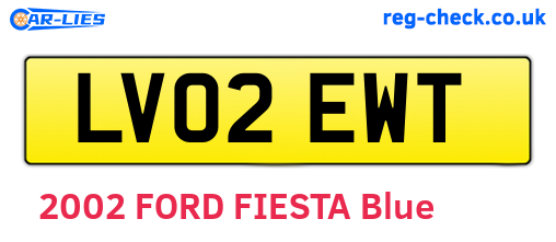 LV02EWT are the vehicle registration plates.