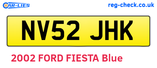 NV52JHK are the vehicle registration plates.