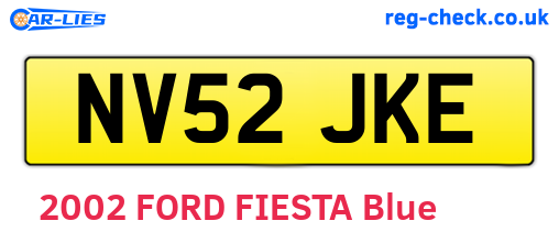 NV52JKE are the vehicle registration plates.