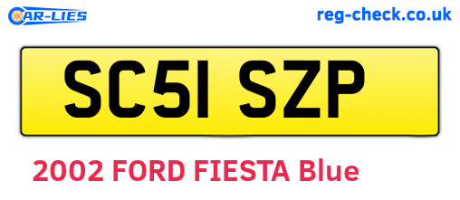 SC51SZP are the vehicle registration plates.