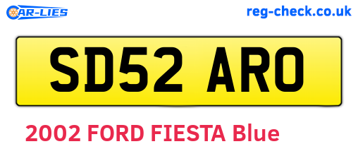SD52ARO are the vehicle registration plates.