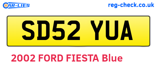 SD52YUA are the vehicle registration plates.