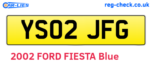 YS02JFG are the vehicle registration plates.