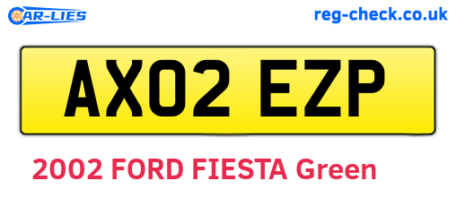 AX02EZP are the vehicle registration plates.