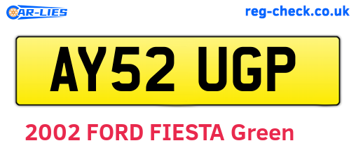 AY52UGP are the vehicle registration plates.