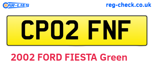 CP02FNF are the vehicle registration plates.