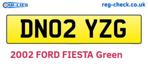 DN02YZG are the vehicle registration plates.