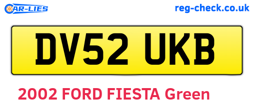 DV52UKB are the vehicle registration plates.
