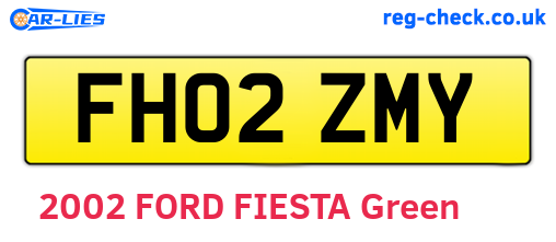 FH02ZMY are the vehicle registration plates.