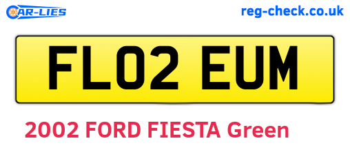 FL02EUM are the vehicle registration plates.