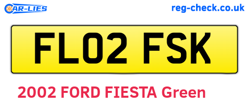 FL02FSK are the vehicle registration plates.