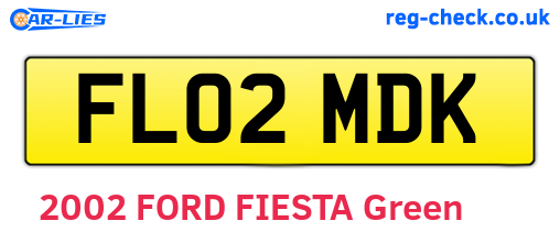FL02MDK are the vehicle registration plates.