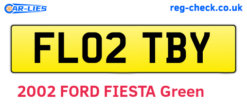 FL02TBY are the vehicle registration plates.