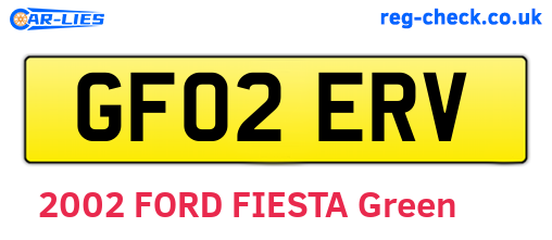 GF02ERV are the vehicle registration plates.