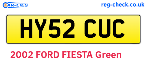 HY52CUC are the vehicle registration plates.