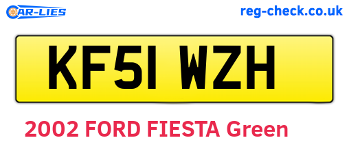 KF51WZH are the vehicle registration plates.
