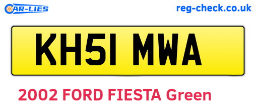 KH51MWA are the vehicle registration plates.
