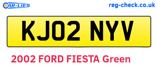 KJ02NYV are the vehicle registration plates.