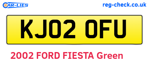 KJ02OFU are the vehicle registration plates.