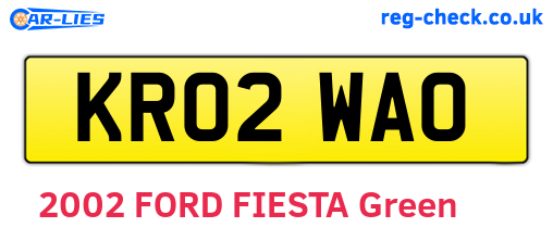 KR02WAO are the vehicle registration plates.