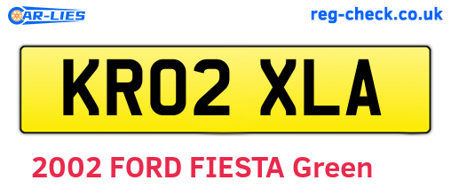 KR02XLA are the vehicle registration plates.