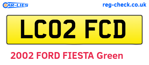 LC02FCD are the vehicle registration plates.