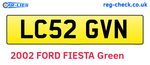 LC52GVN are the vehicle registration plates.