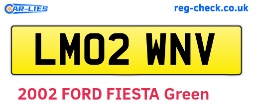 LM02WNV are the vehicle registration plates.