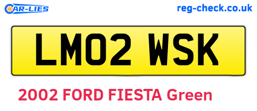 LM02WSK are the vehicle registration plates.