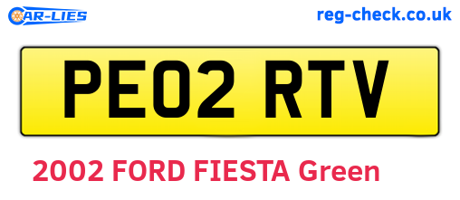 PE02RTV are the vehicle registration plates.