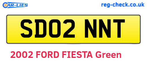 SD02NNT are the vehicle registration plates.
