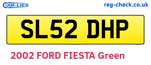 SL52DHP are the vehicle registration plates.
