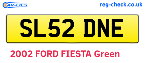 SL52DNE are the vehicle registration plates.