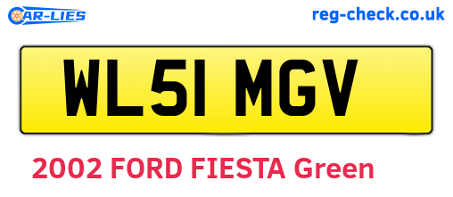 WL51MGV are the vehicle registration plates.