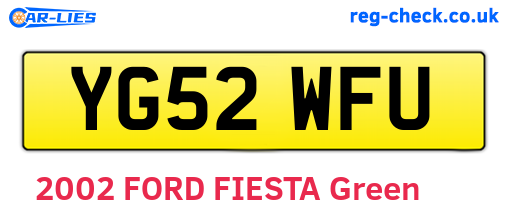 YG52WFU are the vehicle registration plates.