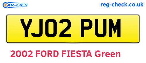YJ02PUM are the vehicle registration plates.