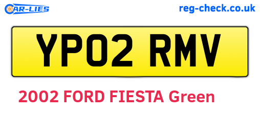 YP02RMV are the vehicle registration plates.