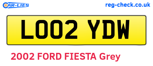 LO02YDW are the vehicle registration plates.